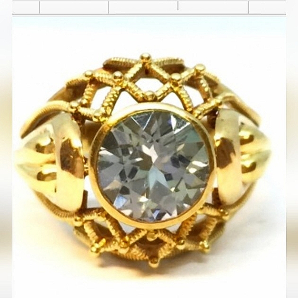 SOLD IN OUR STORE 18K Immortality Open Work Bezel Spinel - Picture 4 of 6
